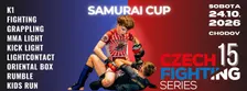 CZECH FIGHTING SERIES 15, Samurai Cup 2026