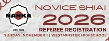 2026 Nanka Novice Tournament REFEREE REGISTRATION