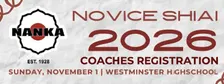 2026 Nanka Novice Tourmanent Coaches registration