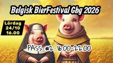 Belgisk BierFestival Pass 2 (16:00-22:00)