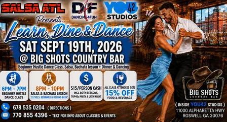 Hustle, Salsa & Bachata Dance class @ Big Shots(inside You42 Studio)
