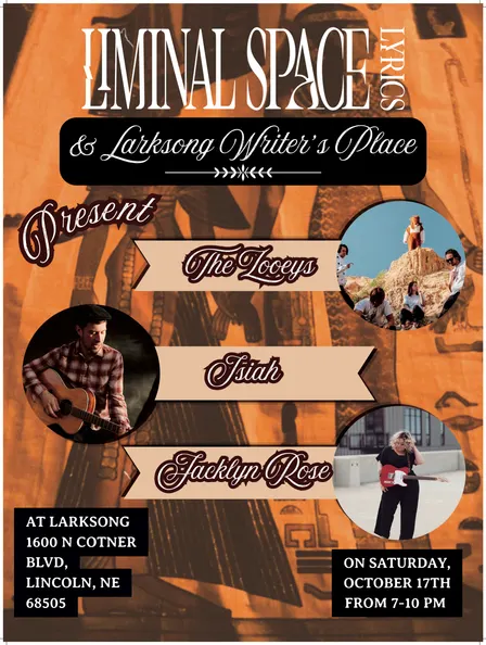 Liminal Space Lyrics & Larksong Writers Place Present: An Evening of Music, Writing & Conversation