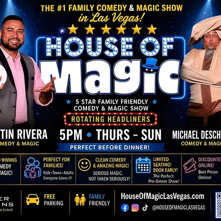 Vegas' #1 Family Friendly House Of Magic Show At Delirious Club