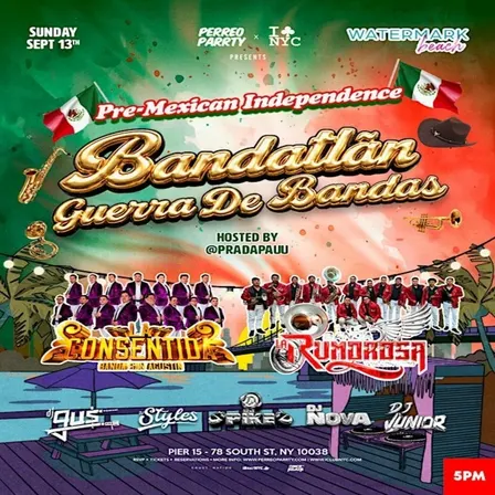 Mexican Sunset Beach Party: TWO Live Bands: La Consentida & Rumor