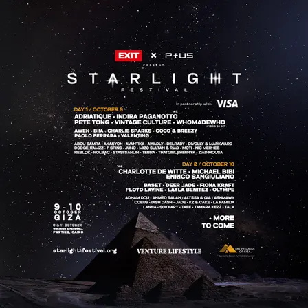 EXIT x P+US present: STARLIGHT Festival in partnership with Visa