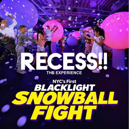 NYC's First Indoor Blacklight Snowball Fight - RECESS!!