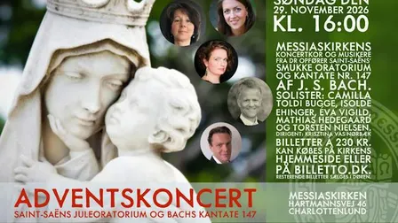 Adventskoncert med Messiaskirkens Koncertkor - Saint-Saëns' Juleoratorium m.m.