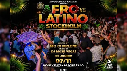Afro vs Latino Stockholm, Hosted by MC Charlene