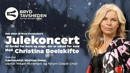 Julekoncert med Christina Boelskifte til fordel for voldsudsatte børn og unge