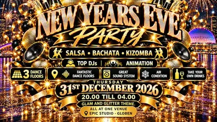NEW YEAR’S EVE PARTY 2026 – SALSA, BACHATA & KIZOMBA