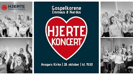 Hjertekoncert - Gospel for Hjerteforeningen med Emmaus & Nardus