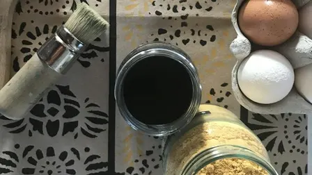 Världsarvet Hälsingegårdarnas schablonmönster i miniatyr