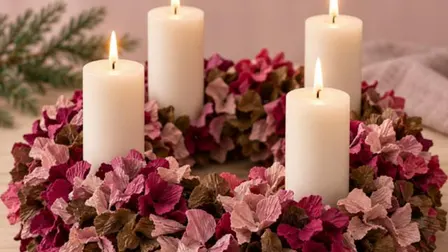 Alternativ Adventskrans – I mos eller crepepapir