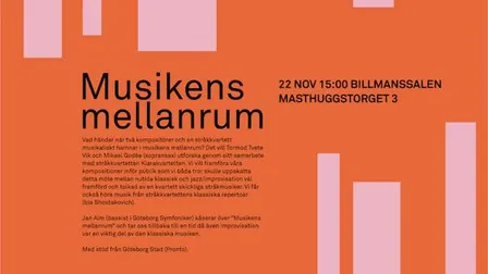 Musikens Mellanrum #2 (en resa mellan jazz och klassikt med stråkkvartett)
