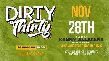 Dirty Thirty 28 nov: Kenny Allstars(UK)