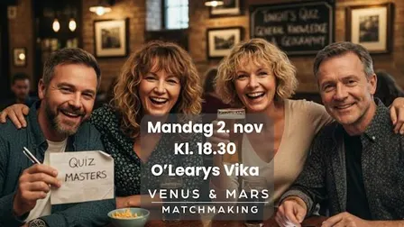 Sosial Quiz for single, 40-75 år (gratis)