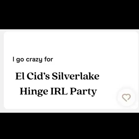 Silverlake Hinge IRL Party