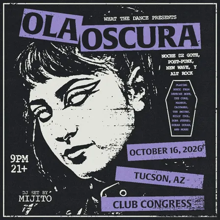 What The Dance presents  ⁺‧₊˚ ཐི⋆ OLA OSCURA: NOCHE DE GOTH WAVE Y ALT ROCK ⋆ཋྀ ˚₊‧⁺