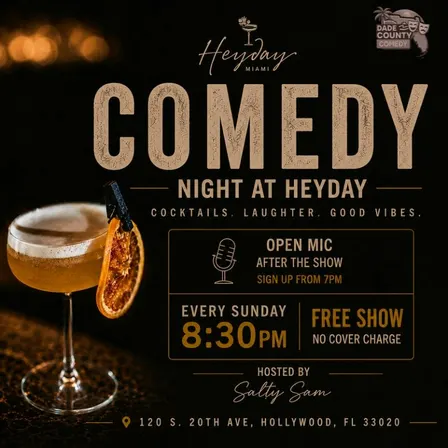 Sunday Night Comedy at Heyday Miami