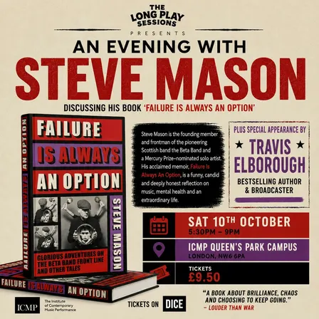 The Long Play Sessions: Steve Mason: In Conversation and Book Signing