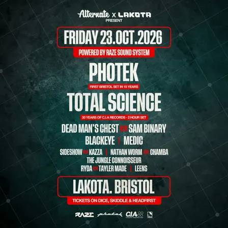 Alternate Presents Photek & Total Science