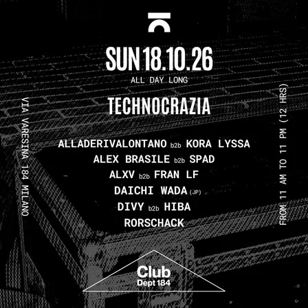 Technocrazia Season Opening 12h All Day Long