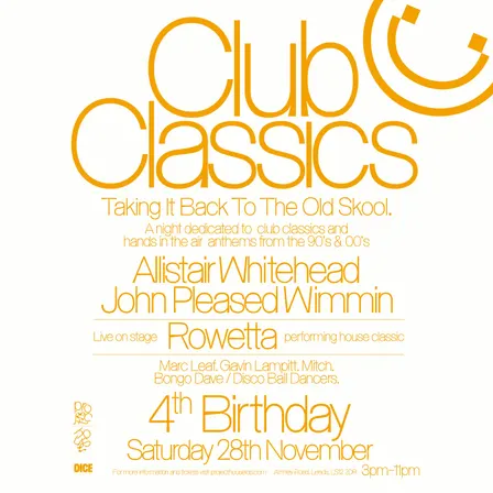 Club Classics 90s and 00s 4th Birthday