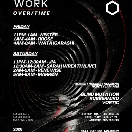 WORK OVER/TIME Day 2: JIA, MARRØN, Rene Wise, & Sarah Wreath (LIVE)