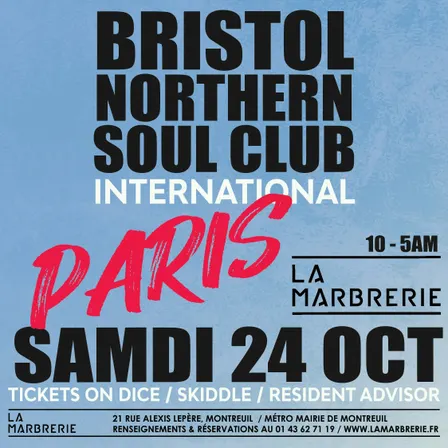 BRISTOL NORTHERN SOUL CLUB PARIS ALLNIGHTER