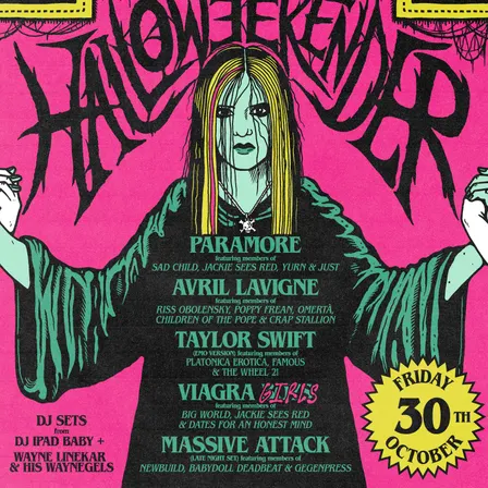 HALLOWEEKENDER: Paramore / Avril Lavigne / Taylor Swift / Viagra "Girls" / Massive Attack