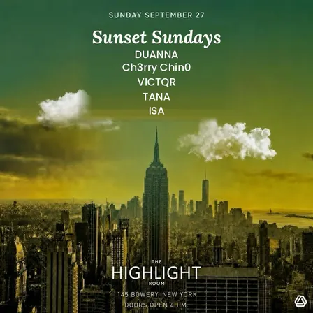 Highlight Room Sunset Sundays