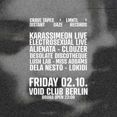 Crave Tapes x LMNTL x Distant Gaze