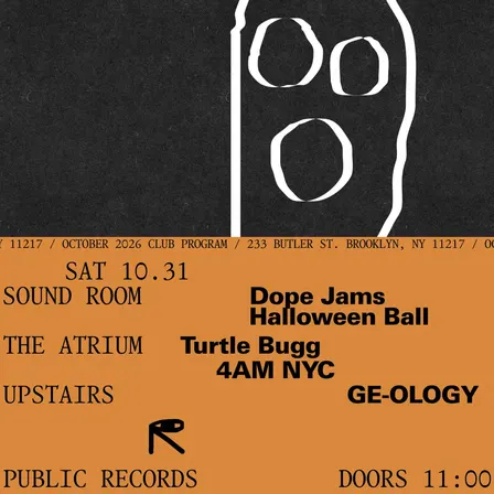Dope Jams Halloween Ball / Turtle Bugg, 4AM NYC / GE-OLOGY