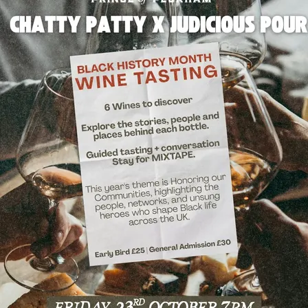 CHATTY PATTY X JUDICIOUS POURS: WINE TASTING