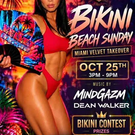 Bikini Beach Sunday @ Miami Velvet