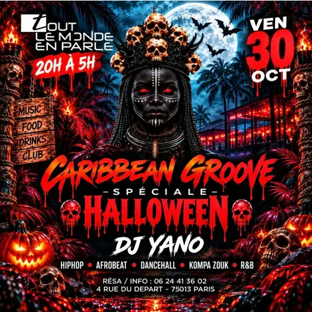 Caribbean groove special Halloween afterwork +club