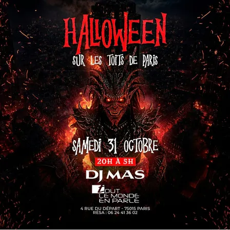 Halloween sur les toits de paris afterwork + club