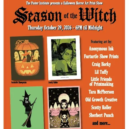 Season of the Witch: Halloween Horror Art Print Show (Upstairs!)