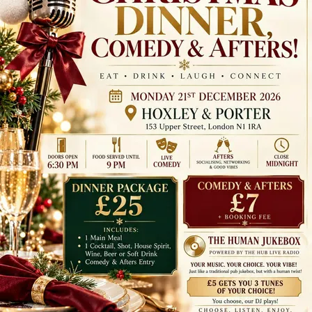 CHRSITMAS DINNER & COMEDEY & AFTERS