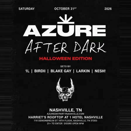 AZURE Presents: Halloween at Harriet's Rooftop 1 Hotel Nashville