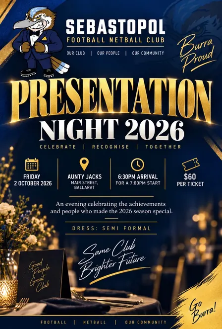Sebastopol Football Netball Club Presentation Night