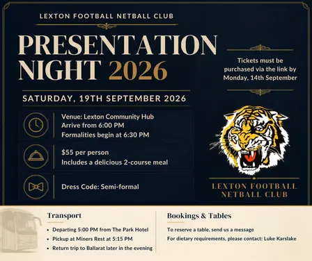 Lexton FNC Presentation Night 2026