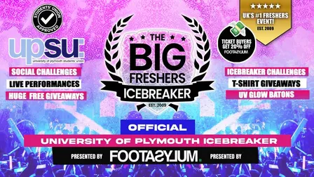 Plymouth's OFFICIAL Big Freshers Icebreaker - Presented by Footasylum - UK Largest Freshers Events - Sold Out 10 Years Running 🏆