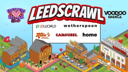 OFFICIAL LEEDSCRAWL ⛳🏌🏼‍♂️ The Original Leeds Bar Crawl ⛳🏌🏼‍♂️ 5000 Students 7 Venues - FREE T SHIRT 👕 - Sold Out 15 Years Running 🏆