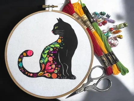 Black Cat Embroidery Workshop at The Banker, EC1