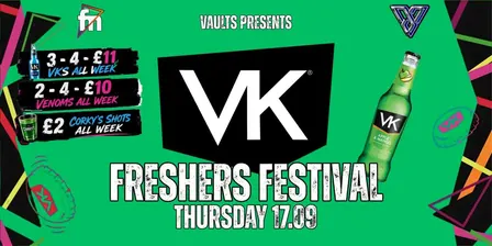 Thursday FRESHERS VK FESTIVAL