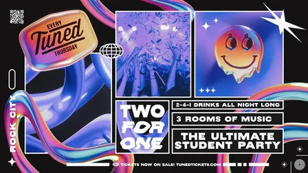 Tuned - Nottingham's Biggest Student Night - 2-4-1 Drinks All Night Long - (inc Silent Disco In Beta Room) 01/10/26