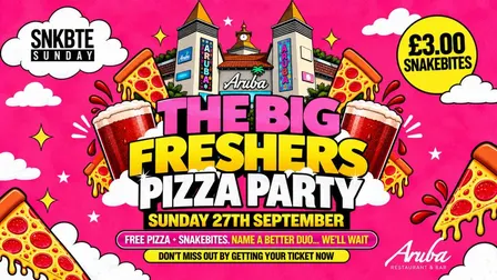 Bournemouth Freshers Pizza Party @Aruba • 27.09.26
