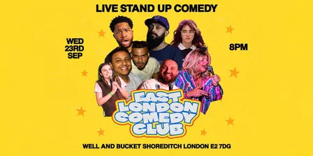 East London Comedy Club Shoreditch Brick Lane, Wed 23 Sept