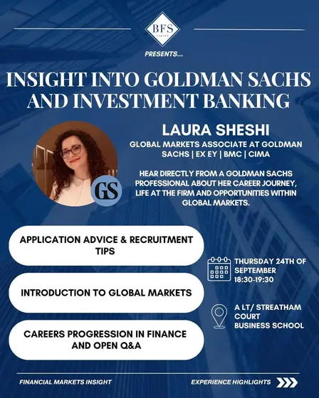 Laura Sheshi, Goldman Sachs - Guest Speaker Talk
